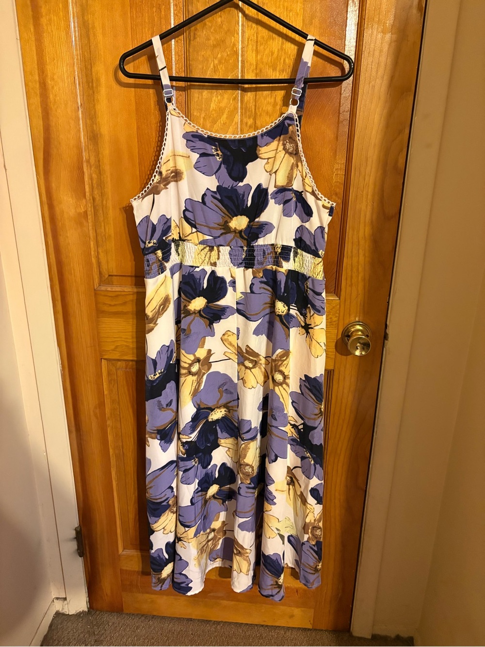 Bloomchic Floral Sundress with Purple & Yellow Blooms NWT